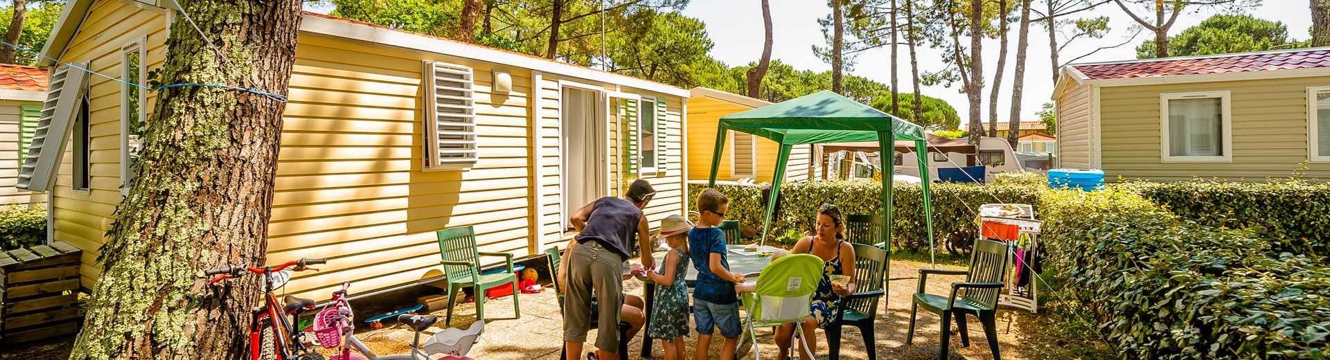 Campingplatz Frankreich Landes, hebergements mobile home landes